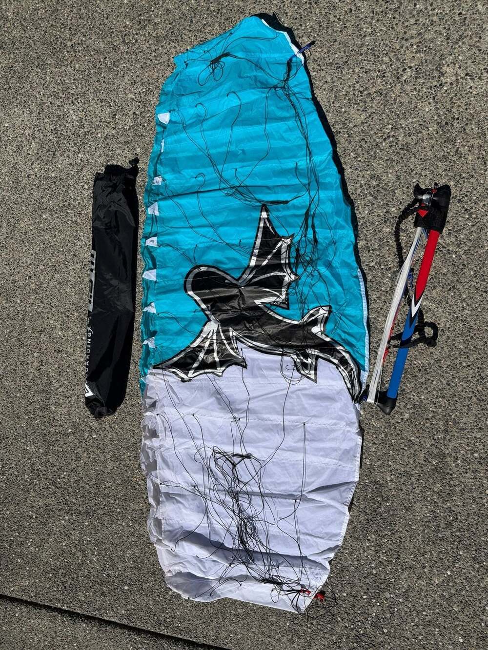 Best Kiteboarding 1.5M Trainer Kite with Control Bar and Storage Bag